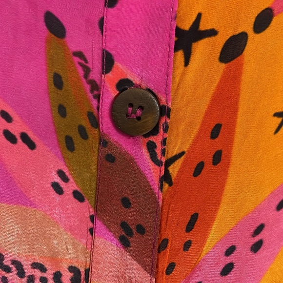 FARM Rio for Anthropologie Oversized tropical Button down . Excellent like new - Picture 4 of 8